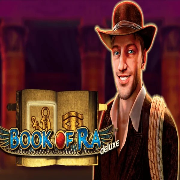 Book of Ra Deluxe casino game by Novomatic – featured logo at Trybet Casino